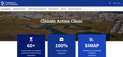Climate Action Clinic Homepage Screenshot