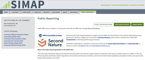SIMAP Public Reporting Home Page
